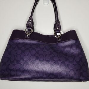 Purple Coach Signature Penelope